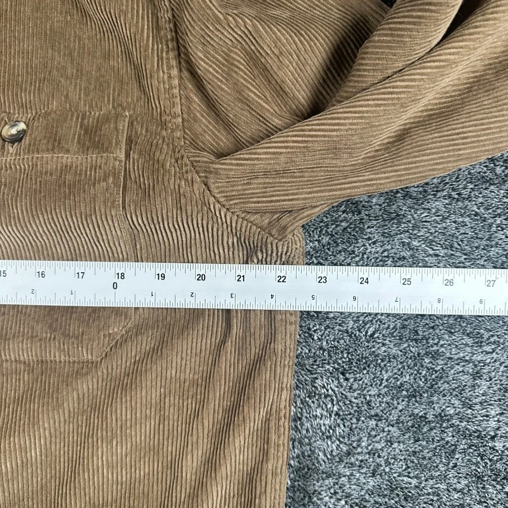 Banana Republic Shirt Mens M Standard Fit Tan Corduroy Button Down Long Sleeve